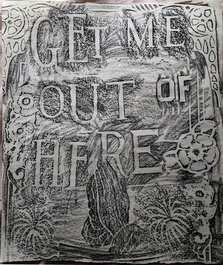 Gravestone rubbing, 2021